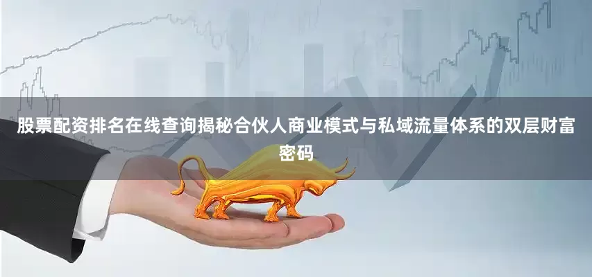 股票配资排名在线查询揭秘合伙人商业模式与私域流量体系的双层财富密码