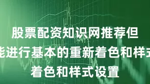 股票配资知识网推荐但也只能进行基本的重新着色和样式设置